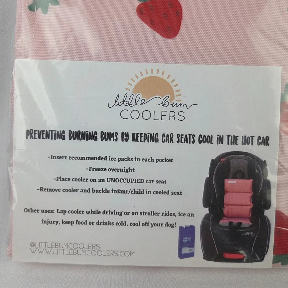New Strawberry Car Seat Cooler Cooling Pad for Babies, Toddlers, and Kids